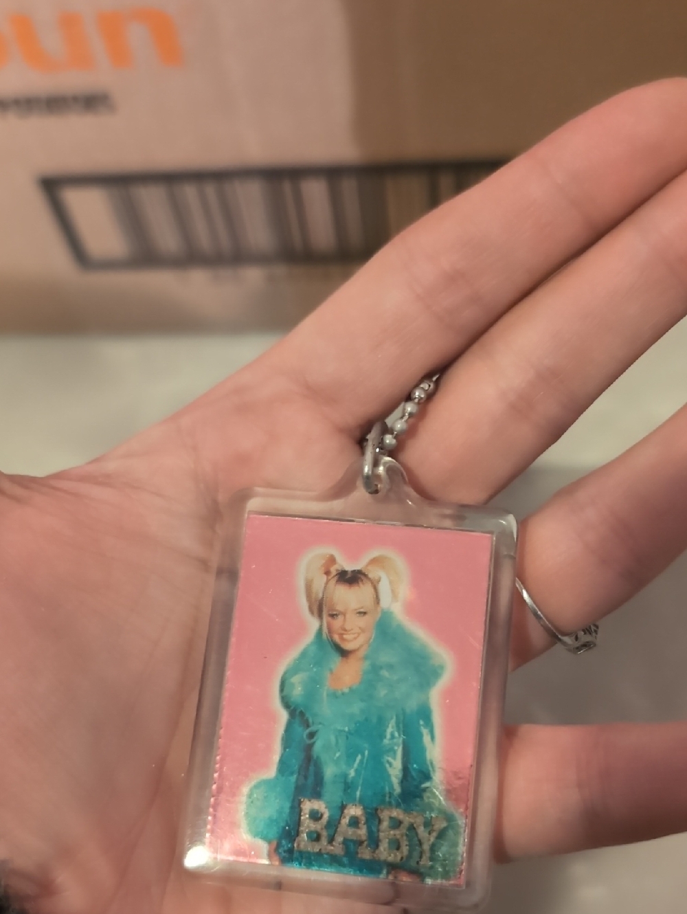 BABY SPICE Keychain Charm - Girl Power Spice Girls 1998 Keychain Mint Condition